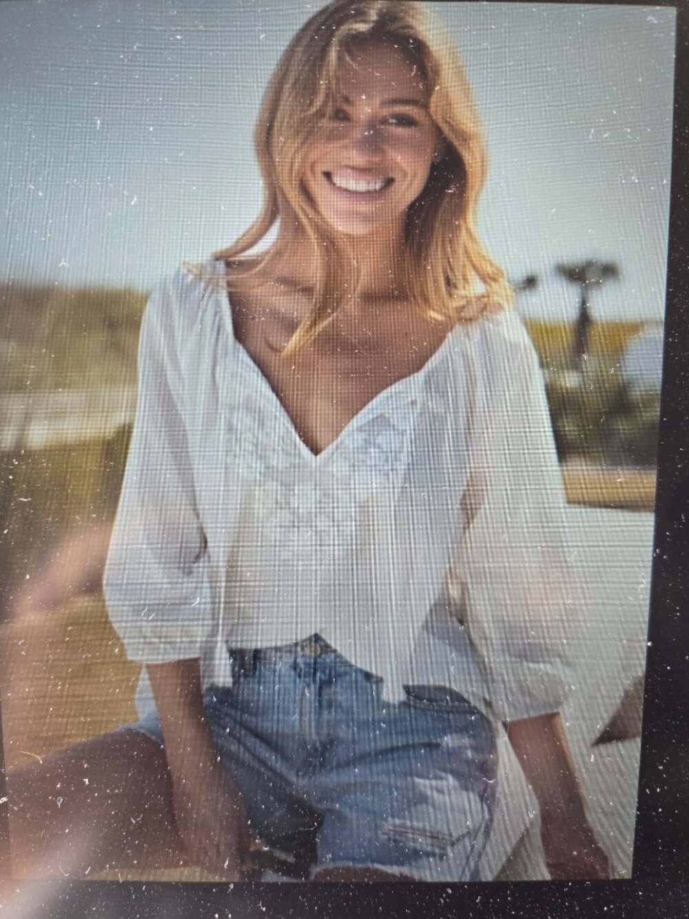 NATURAL LIFE white cotton blouse
